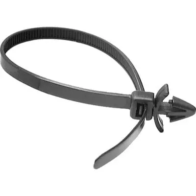 Cable Tie 8" Push Mount Black with 1/4" Hole - PK 100-ES10136