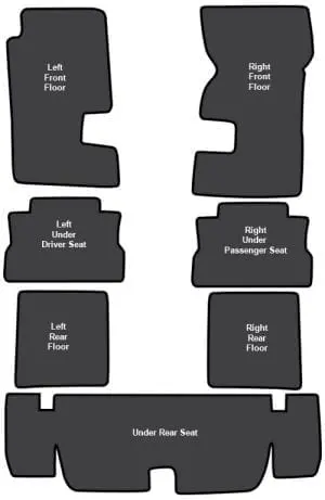 Complete 1967-1969 Pontiac Firebird Sound Deadener 7pc EVA-8426 top