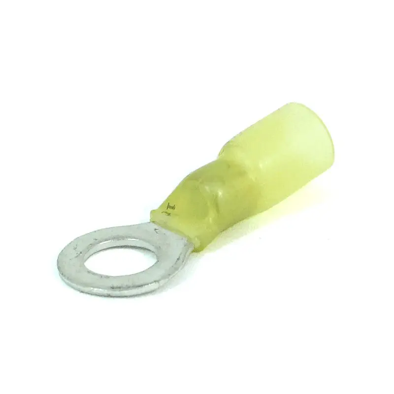 Heat Shrink Ring Tongue Connector 5/16" Stud Yellow 10-12Ga-ES25550-P