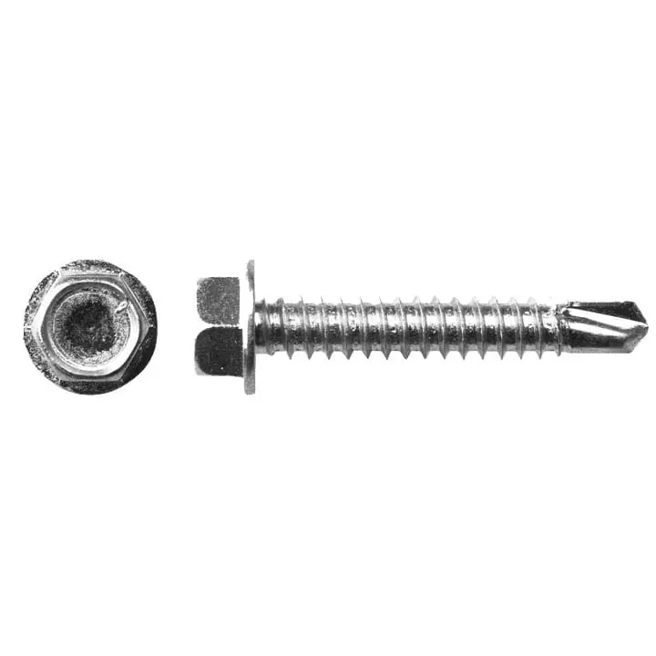 Indented Hex Head Zinc Tek Screw 14 x 1 1/2"