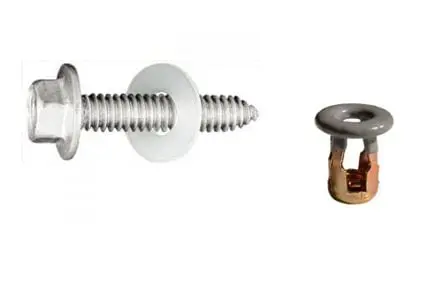 Jack Nut Set 1/4"-20x1-1/4" w/Stainless Hex Bolt Mirror Mounting - PK 10-WF35843