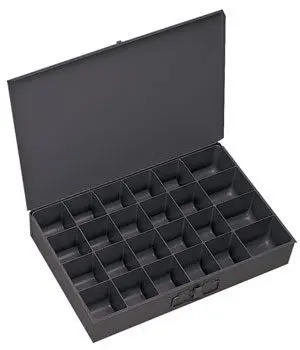 Large Grey Plastic Compartment Box