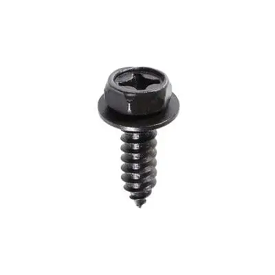 License Screw Phillips Hex Flange Head Black Zinc 6mmx20-WF69340-P