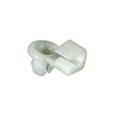 Lock Rod Clip Plastic Left-5/32" Rod White Nylon - PK 25-WF49184