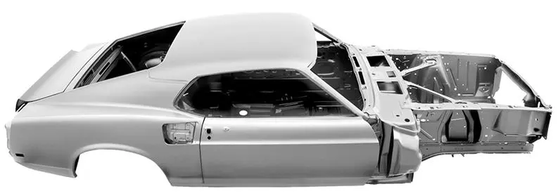 1969 Ford Mustang Full Body, Fastback-DYNMS69FB