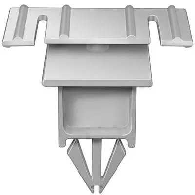 Moulding Retainer Rocker GM 10mm Hole (White) - PK 15-WF24543