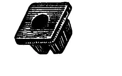 Nylon Nut #14 Screw Hole 9x10mm Rectangular-WF34560-P