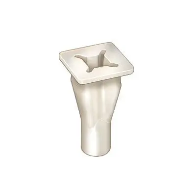 Nylon Nut #6 Screw Hole 7mm Square 9.5mm Head - PK 25-WF34654