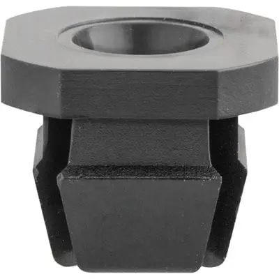 Nylon Nut #8-10 Screw Hole 5/16" square Black PK 100-WF34096
