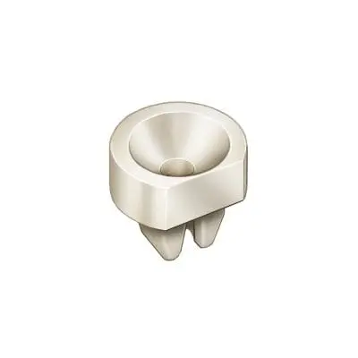 Nylon Nut #8 Screw Hole 7mm Square White-WF34614
