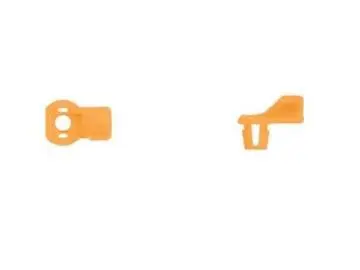 Orange Nylon Door Rod End Clip 4.0mm Rod Size