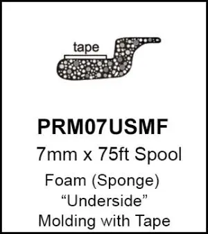SPONGE UNIVERSAL UNDERSIDE MOLDING WITH ADHESIVE TAPE| 5MM X 75 FEET ROLL-PRM07USMF-4