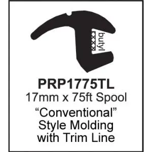 Custom PVC Compound Universal Reveal Molding With Trim Line| 17mm x 75 Feet Roll-PRP1775TL-4