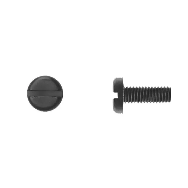 Pan Head Slotted Black Nylon License Screw 6-1.00 x 16mm-WF69366