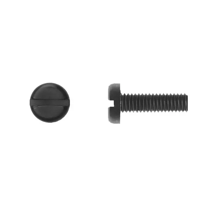 Pan Head Slotted Black Nylon License Screw 6-1.00 x 20mm-WF69370-P