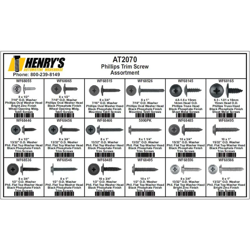 Phillips Trim Screw Assortment-AT2070