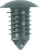 Push Nail 6mm Hole x 12mm Long-12.5mm Head Black - PK 50-WF41925