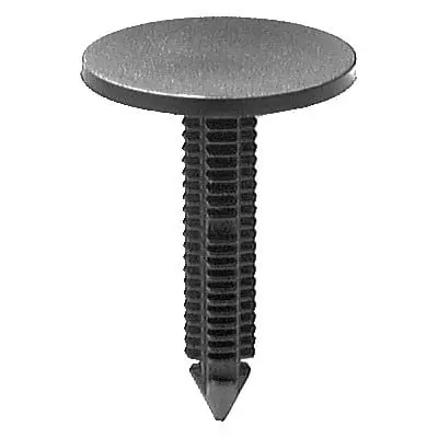 Push Nail 6mm Hole x 35mm Long-25mm Head Black - PK 25-WF43034