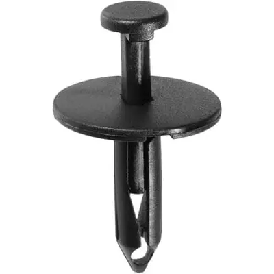 Push Pin Rivet 7mm Hole-25mm Washer No Shoulder Black - PK 50-WF46265