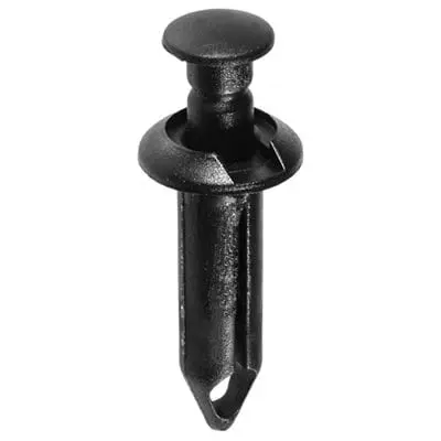 Push Pin Rivet 8mm Hole-15mm Washer- 29mm Grip Black - PK 25-WF46534