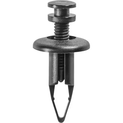 Push Pin Rivet 9mm Hole-20mmW- 26mm Grip Black - PK 10-WF46393