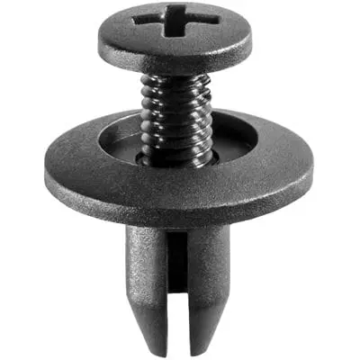 Screw Nail 6mm Hole-15mmW-11mm Stem-6mm Grip Black-WF44070-P