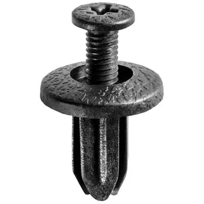 Screw Nail 7mm Square Hole-15mmW- 13mm Small Black - PK 25-WF44134