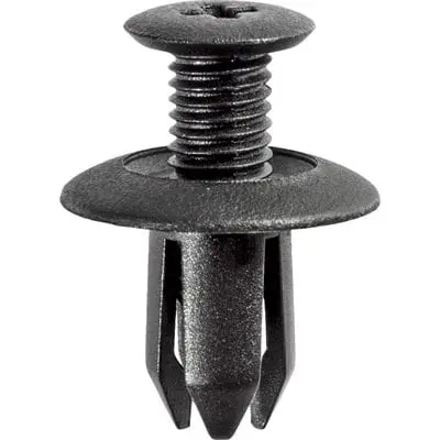 Screw Nail 8mm Hole-18mm Washer-12mm Stem Black-WF44210-P