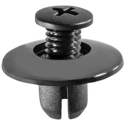 Screw Nail 8mm Hole-20mm 3mm Grip Black-WF44050-P
