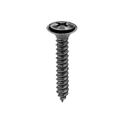 Screw Phillips Flat Washer Black #8 x 1/2"(#6Hd) - PK 100-WF66816