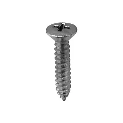 Screw Phillips Pan Head Oval Chrome Pltd #10 x 1" - PK 100-WF63626