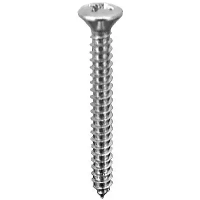 Screw Phillips Pan Head Oval Chrome Pltd #8 x 1-1/2" - PK 100-WF63586