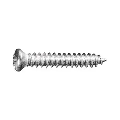 Screw Phillips Pan Head Oval Chrome Pltd #8 x 1" (#6Hd) - PK 100-WF63546