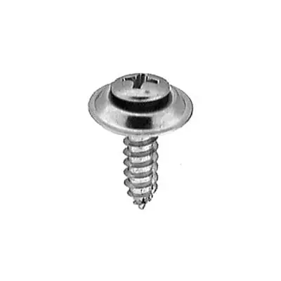 Screw Phillips Pan Head Oval Sems Wshr Chrome Pltd #10 x 3/4"(#8Hd)-WF66550-P