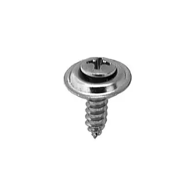 Screw Phillips Pan Head Oval Sems Wshr Chrome Pltd #8 x 5/8"(#6Hd)-WF66510-P