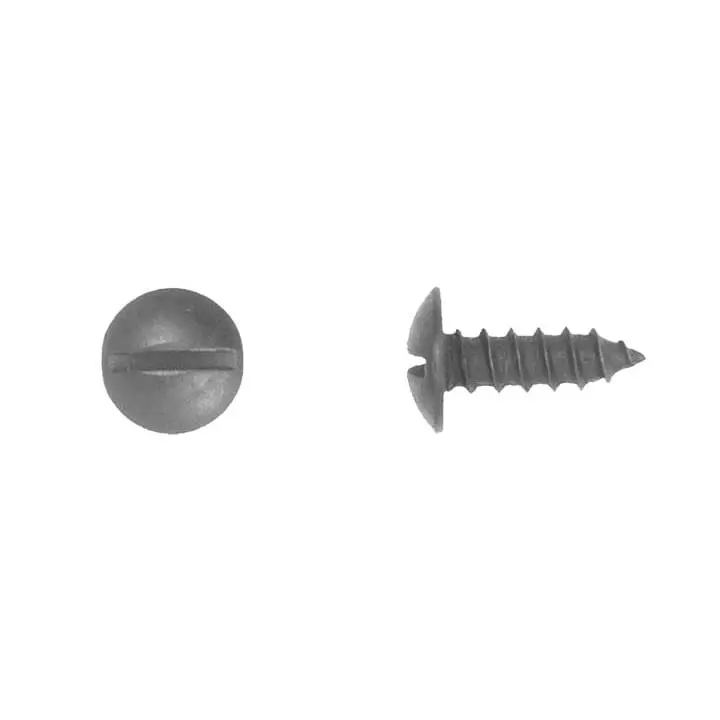 Slotted Truss Head Black License Plate Screw 14 x 3/4"-WF69410-P