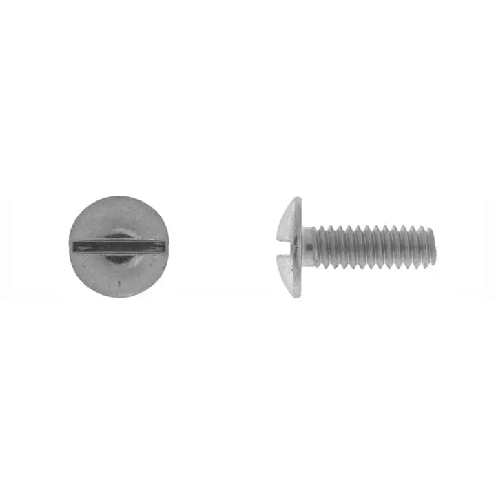 Slotted Truss Head Zinc License Plate Screw 1/4-20 x 3/4"-WF69456