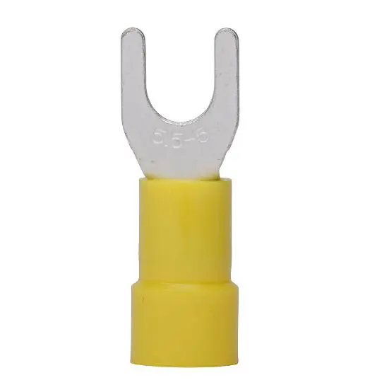 Spade Tongue Connector 3/16" (#10) Stud Yellow 10-12Ga-ES25290-P