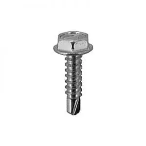 Tap Screw Hex Washer Teks Point Zinc Plated #10x3/4"