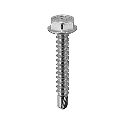 Tap Screw Hex Washer Teks Point Zinc Plated #8x1"-WF73060-P