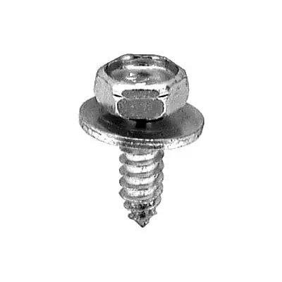 Tap Screw Loose 11/16" Washer 1/4"x1"-Zinc Plated - PK 100-WF73896