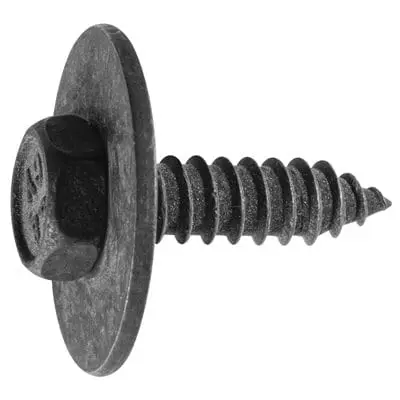 Tap Screw Loose 24mm Washer Black 6.3mmx25-10Hex-WF73860-P