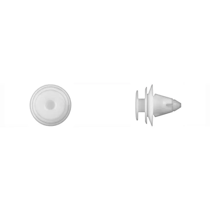 White Nylon Rocker Moulding Retainer 9mm Hole 13mm Stem-WF40943