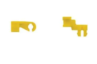Yellow Nylon Door Rod End Clip 5.0mm Rod Size