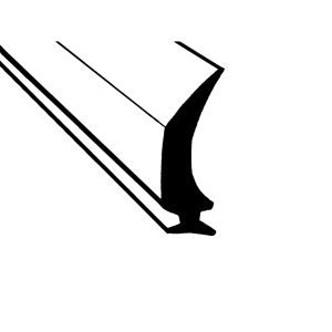 1936-1946 Chevrolet Pickup Swing-Out Windshield Seal. 1" High