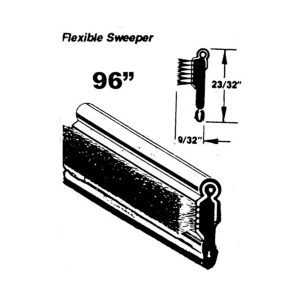1949-1958 Chrysler|DeSoto|Dodge|IMPERIAL|Packard|Plymouth|Willys Flexible window sweeper w/stainless steel bead-MMPWC4-96