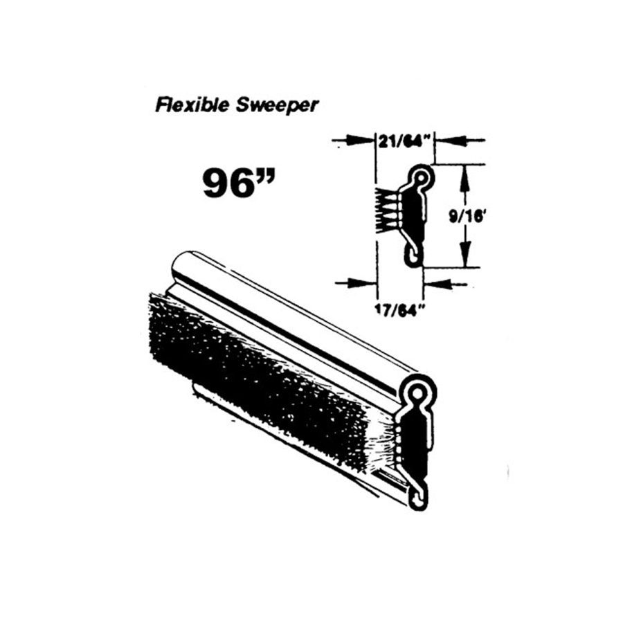 1952-1960 Ford Car Flexible window sweeper w/stainless steel bead-MMPWC7-96