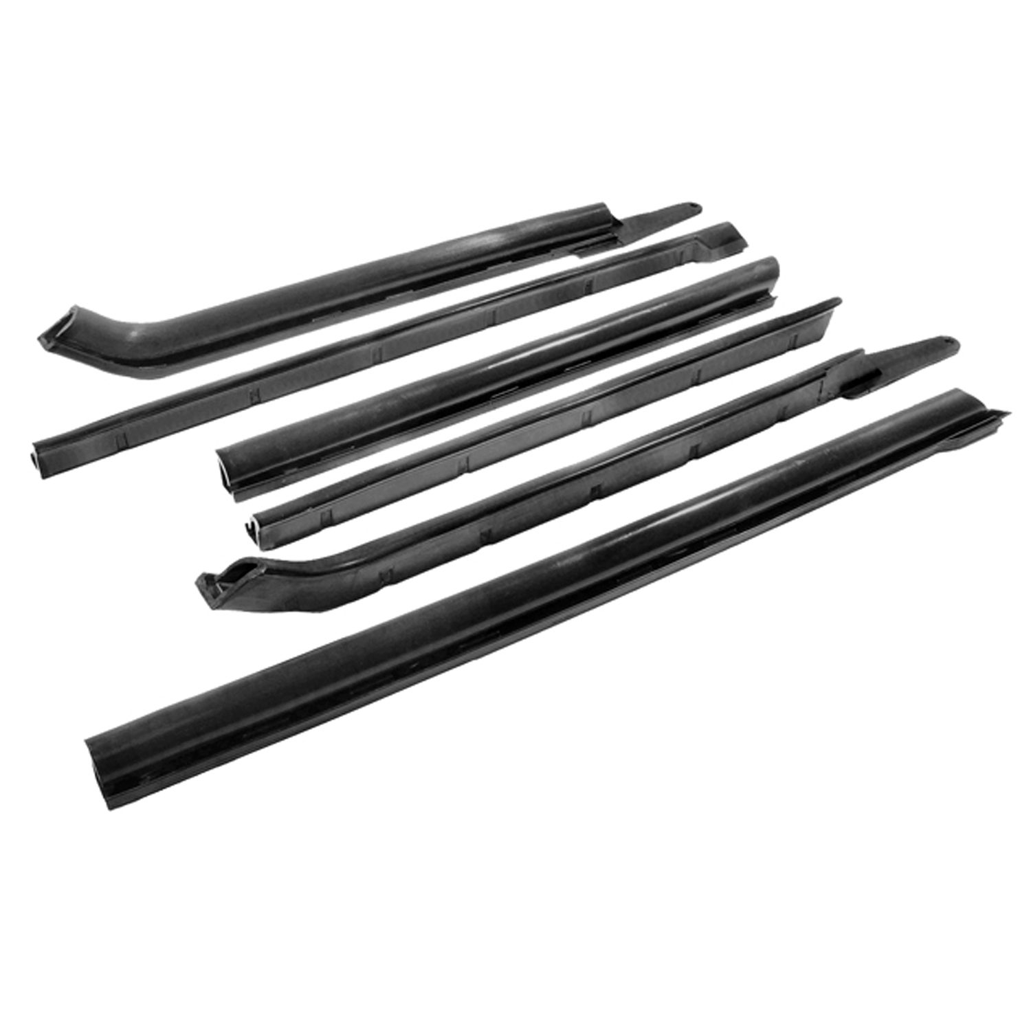 1966-1970 Buick|Chevrolet|Oldsmobile|Pontiac Convertible Molded Roof Rail Seals 6pc kit-MMPRR1811-B