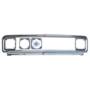 1971-1972 Chevrolet Pickup Truck|Suburban|Blazer Grille Frame w/Headlight Bezels and Bezel Hardwear, Steel Chrome-0849-951G