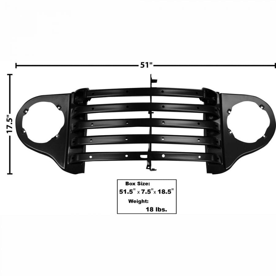 1948-1950 Ford Pickup Truck Grille Panel with Parklamp Bezel